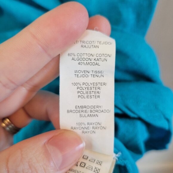 Lucky Brand Blue Embroidered Tank Top - Picture 5 of 6